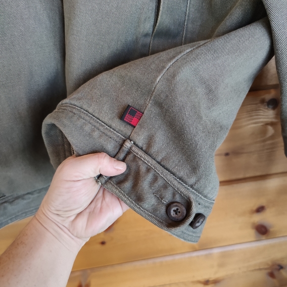 Woolrich 💙 Dorrington Twill Sherpa Lined Barn Trucker Jacket Dark Shale Coat XL - Picture 12 of 12